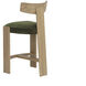 Horton 37 inch Rustic Oak / Forest Green Counter Stool